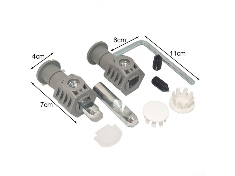  Kit de fixation universel pour wc suspendu, charnière de fixation, pour fixer solidement les wc suspendus (gris)  - Conforama E