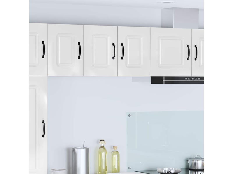  Meuble mural de cuisine | armoire de cuisine 2 pcs blanc brillant shl3986  - Conforama B