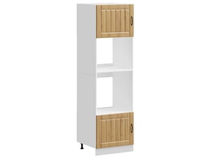 Meuble de rangement, armoires de four lucca chêne artisanal bois d'ingénierie
