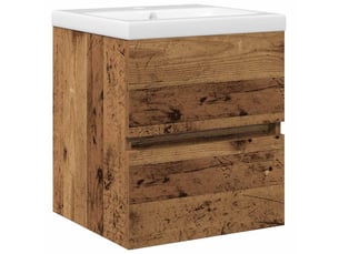 Meuble de lavabo de salle de bain, armoire de bain chêne noir 80 x 39 x 62 cm cf65542