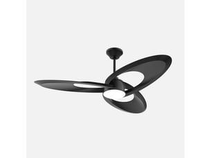 Ventilateur de plafond fabrilamp tarazona dc noir 3 pales 136 cm 6 vitesses led 18 w télécommande