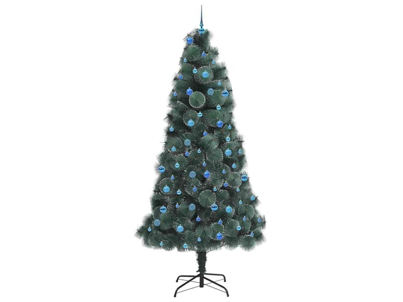 Sapin de noël - arbre de noël artificiel pré-éclairé avec ensemble de boules - Conforama D