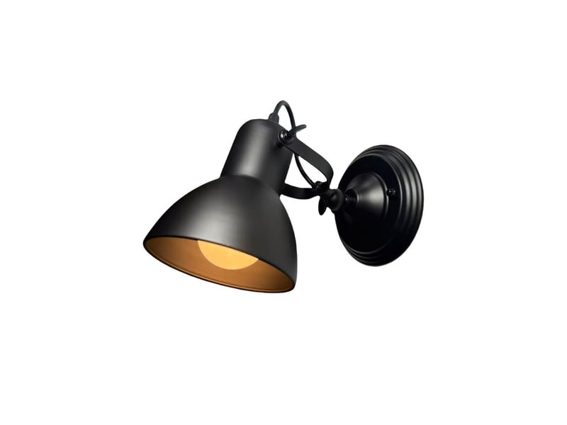  Applique murale rétro design industriel spot mural noir 7914674591 - Conforama A