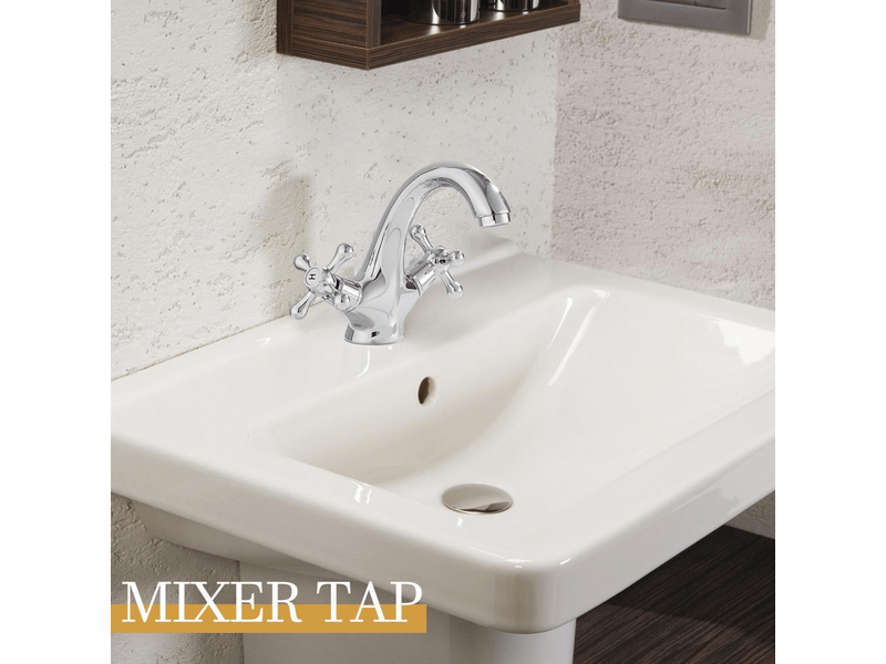  Robinet de cuisine et salle de bains monotrou mélangeur eau chaudefroide en laiton  - Conforama B