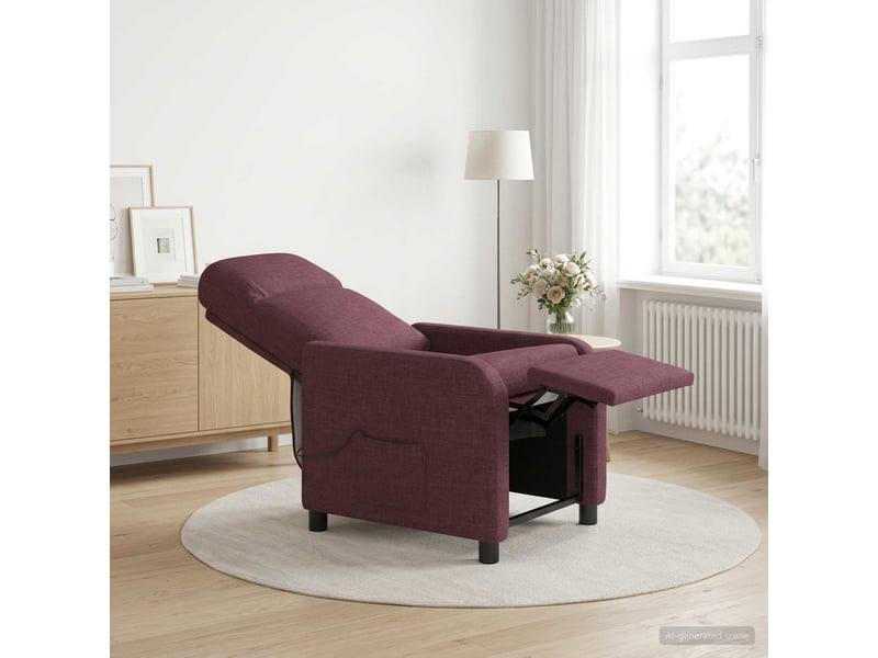  Vidaxl fauteuil de massage inclinable pourpre tissu  - Conforama B