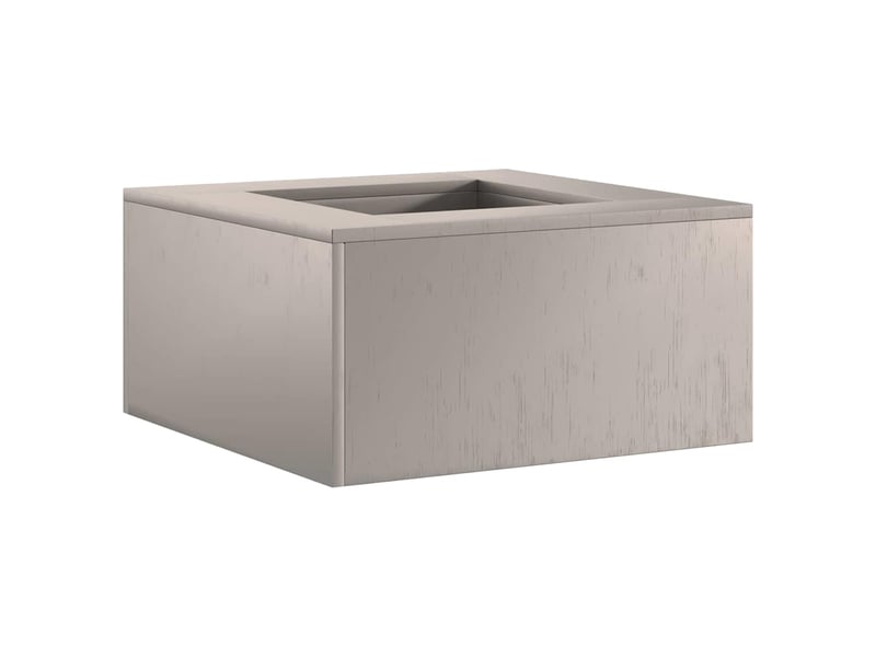  Brasero exterieur, foyer rouillé 60x60x30 cm acier patiné shl69430  - Conforama E