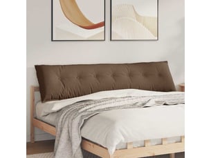 Coussin de dos, coussin de dossier marron 200 x 19 x 50 cm tissu cf54804