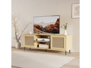 Meuble tv coloris bois clair 152 cm <strong></strong>  <strong></strong>