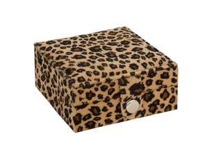Boîte à bijoux de noël motif léopard l. 13 cm