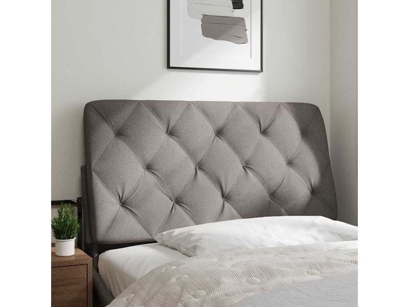 Coussin de tête de lit taupe 100 cm tissu cf55962  - Conforama A