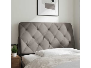 Coussin de tête de lit taupe 100 cm tissu cf55962