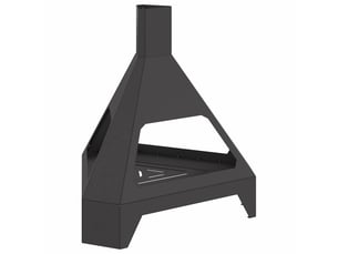 Brasero exterieur, foyer camping noir 50x43x52 cm acier patiné