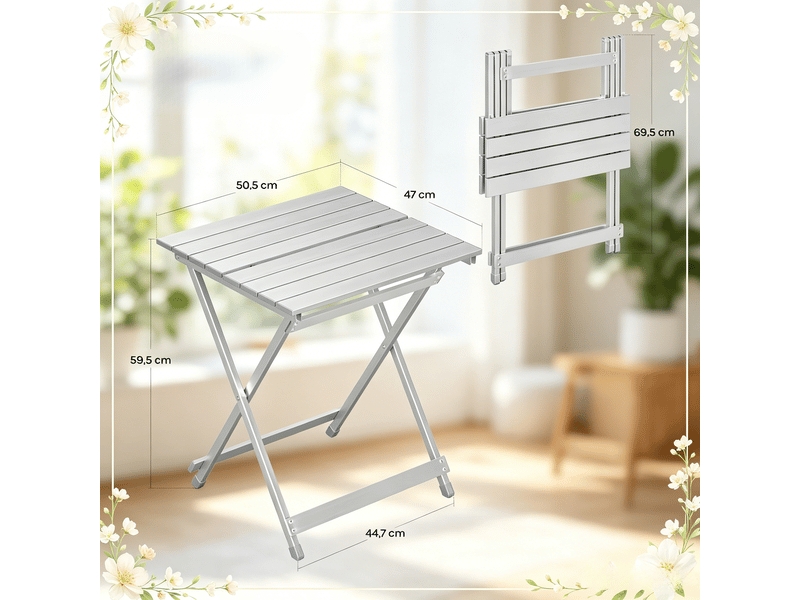 Table d’appoint pliante extérieure, table balcon, table camping portable multifonctionnelle - Conforama C