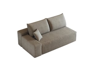 Canapé droit convertible <strong></strong> <strong></strong> 2 places Tissu beige