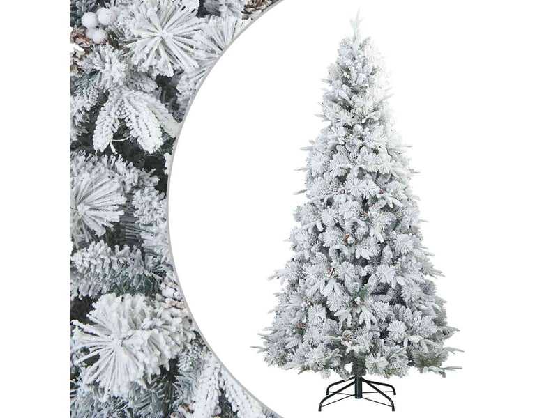  Sapin de noël - arbre de noël artificiel à branches pliantes, duveteux de neige  - Conforama A