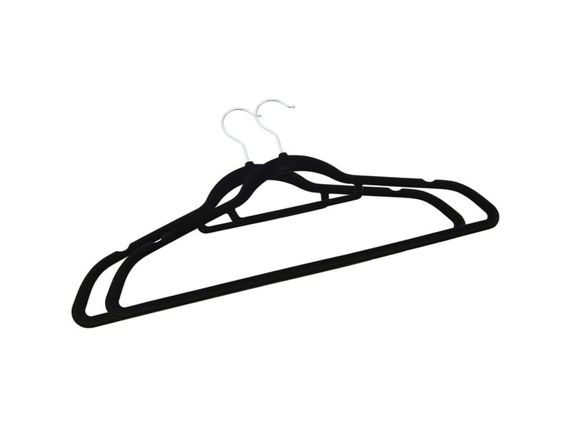  Vidaxl – cintres antidérapants velours 20 pcs – crochet rotatif 360° – empêche le glissement – pour pantalons et vêtements lourds  - Conforama B