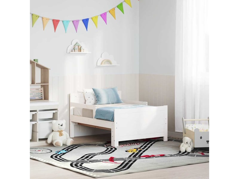 Lit simple- lit adulte - cadre de lit blanc 80 x 200 cm bois d'ingénierie - Conforama B