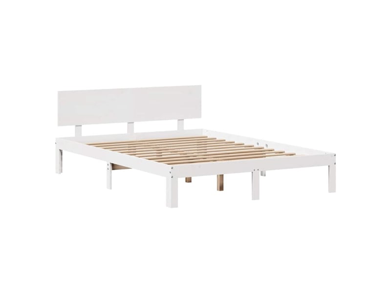  Lit double- lit adulte -  cadre de lit avec tiroirs sans matelas blanc 140x200 cm  - Conforama D