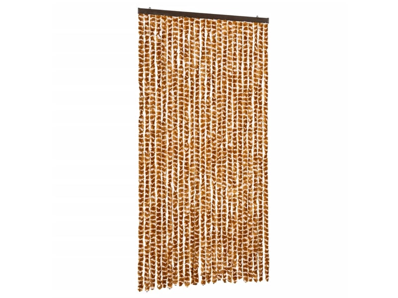  Rideau anti-mouches, moustiquaire ocre et blanc 100x200 cm chenille cf43574  - Conforama A