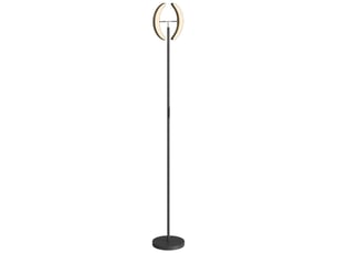 Lampadaire à intensité variable 2700k-6000k avec télécommande et double tête rotative à 350°, noir