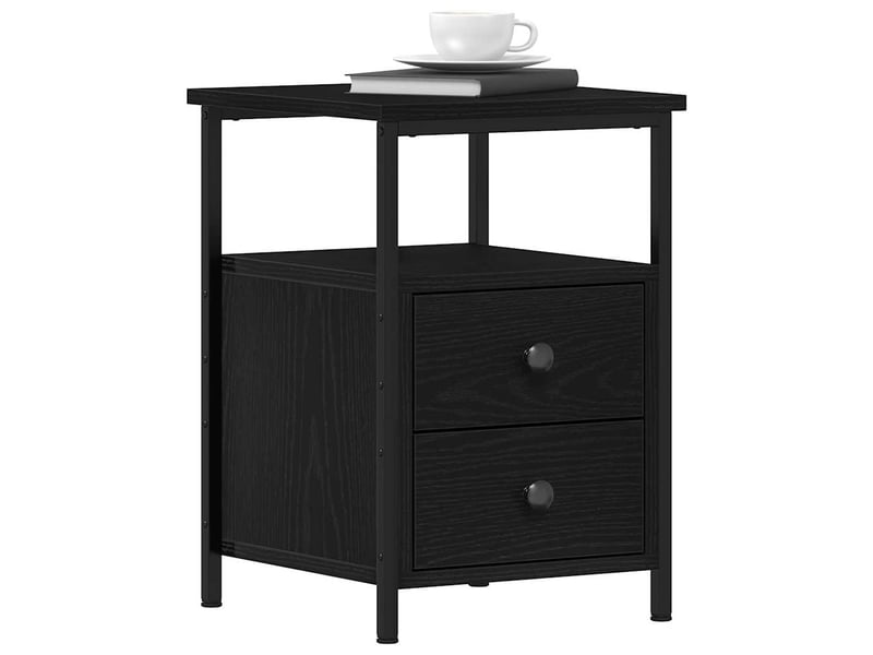  Table de chevet - cabinet de chevet - table de nuit en chêne noir 34 x 35,5 x 50 cm bois d'ingénierie  - Conforama C