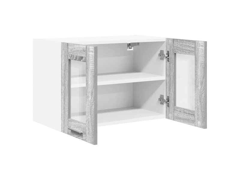  Armoire suspendue moderne rangement spacieux 60 x 31 x 40 cm en bois d'ingénierie gris sonoma 02_0053267  - Conforama B
