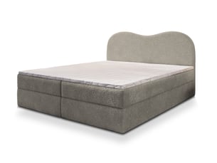 Lit avec rangement 160x200 cm <strong>MASSENO</strong> <strong></strong> coloris gris