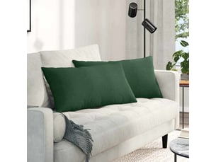 Lot de 2 coussins de canapé, coussins décoratifs vert foncé 80 x 40 cm cf59194