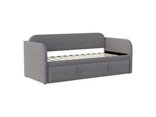 Lit gigogne 90x190 cm coloris gris