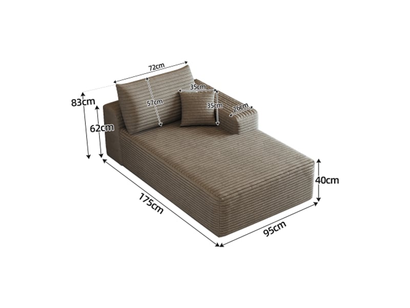  Canapé-lit d'angle droit camel y165 - canapé convertible, mobilier de salon design  - Conforama C