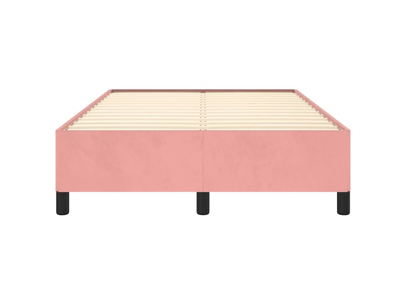  Lit double- lit adulte -  cadre de lit sans matelas rose 120x190 cm velours  - Conforama D