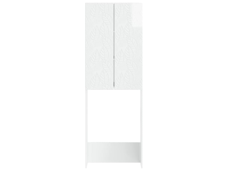  Armoire de toilette, meuble de toilette delft blanc brillant 66x25.5x190 cm  - Conforama E