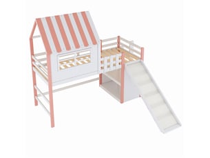Lit mezzanine 90x200 cm VIVRYN coloris rose