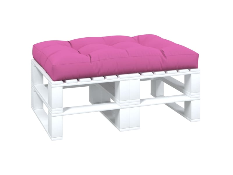  Coussin de palette, coussin de chaise, coussin de canapé rose 120x80x12 cm tissu cf55428  - Conforama C
