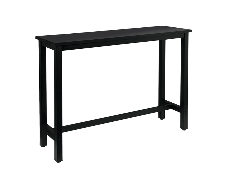  Table haute 140x40x100 cm en mdf et métal noir  - Conforama A