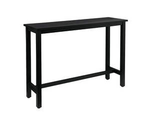 Table haute 140x40x100 cm en mdf et métal noir