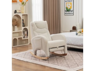 Fauteuil fixe DUD2013 <strong>DUBOISDESIGN</strong> Tissu bouclette blanc