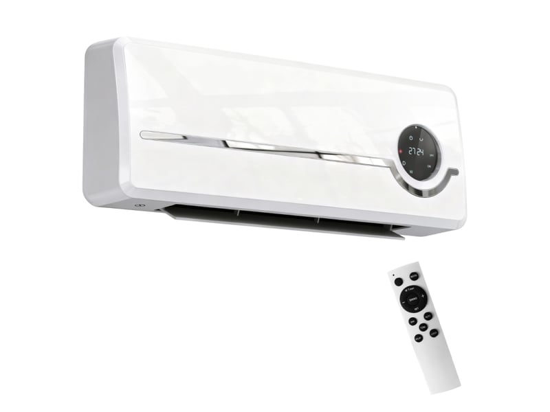  Chauffage mural intelligent avec télécommande et écran numérique, oscillation 30°, 10002000w, sécurité multiple  - Conforama A