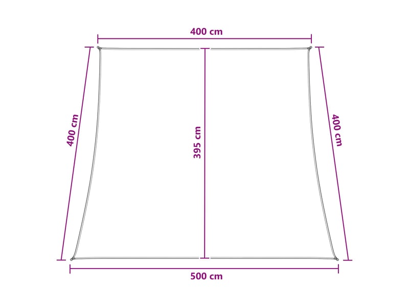 Vidaxl voile d'ombre jaune et blanc 4 | 5 x 4 m hdpe - Conforama C