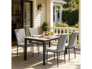 Chaises confortables à haut dossier – salle d'attente, bureau, cuisine, salon, réception – ensemble de 4