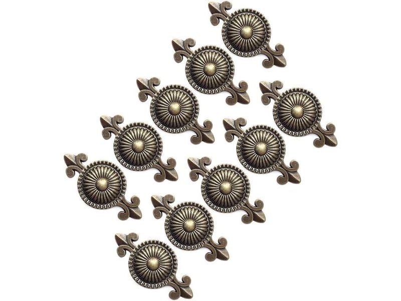  Paquet de 10 poignées en bronze, poignées pour meubles, tiroirs et portes  - Conforama B