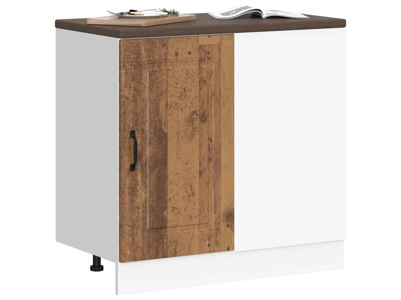  Meuble de rangement, armoire de cuisine kalmar vieux bois bois d'ingénierie shl7928  - Conforama C
