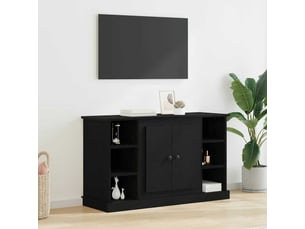 Buffet - bahut - meuble de rangement chêne noir 100 x 35,5 x 60 cm bois d'ingénierie