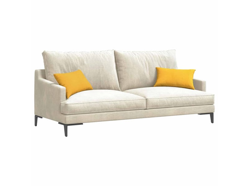 Lot de 2 coussins de canapé, coussins décoratifs jaune clair 50 x 30 cm cf59115 - Conforama C