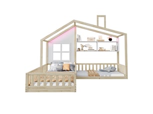 Lit simple 90x200 cm PHOEBE CAT   coloris naturel
