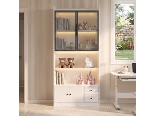 Vitrine coloris blanc HAUSS SPOLE - 80 cmx180 cm