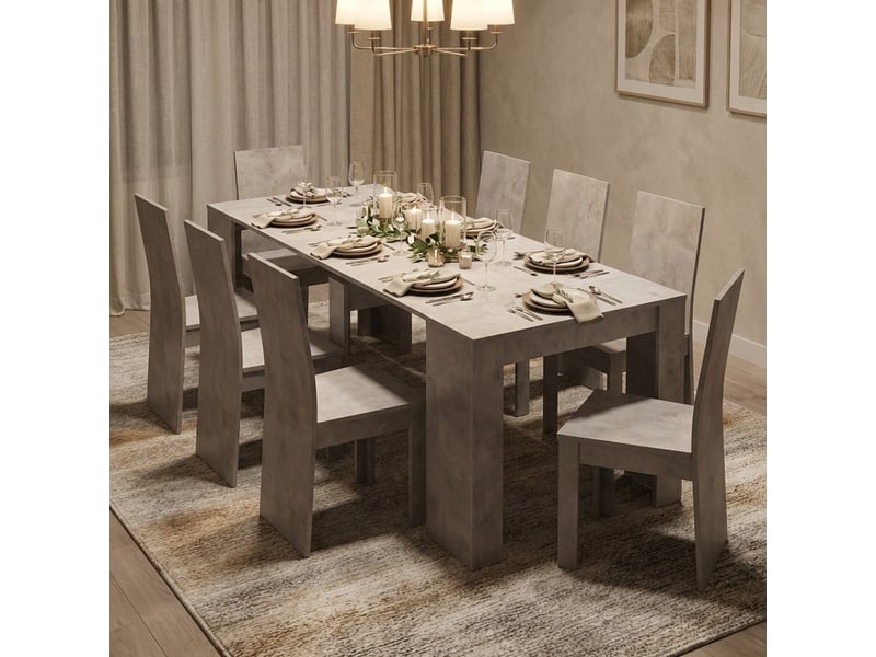  Console d'entrée extensible gain de place 54252x79 glam - gris  - Conforama B