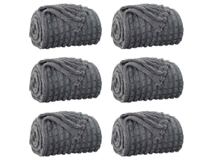 Couverture jetée de canapé 6 pcs gris foncé 270x240 cm 9.44 kg toison