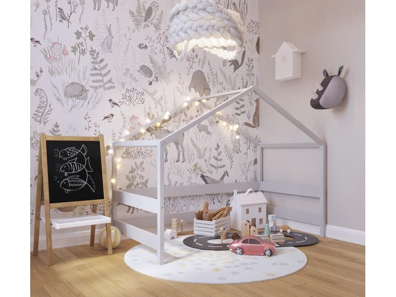  Yappyhytte playhouse - structure cabane 160x80 cm - gris clair 4754010388059 - Conforama B