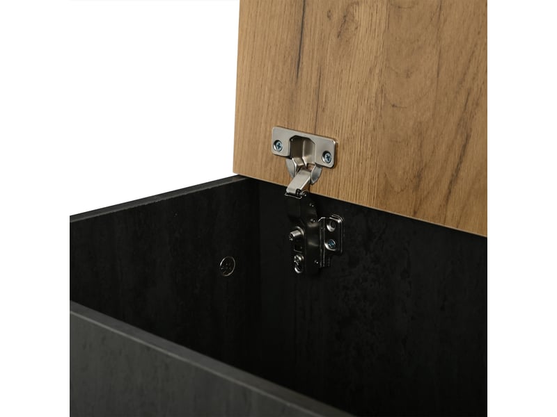  Table basse relevable avec 3 rangements et niche ouverte pour salon en mdf 109,5×59,7×43 cm gris et marron  - Conforama D